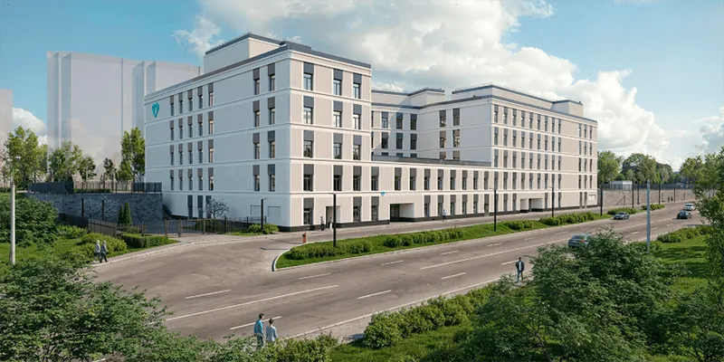 Строительство поликлиники в Некрасовке: готовность 80%, отдельные входы для детей и взрослых