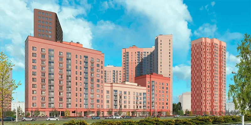 На Флотской улице возводят жилой комплекс для переселенцев по реновации