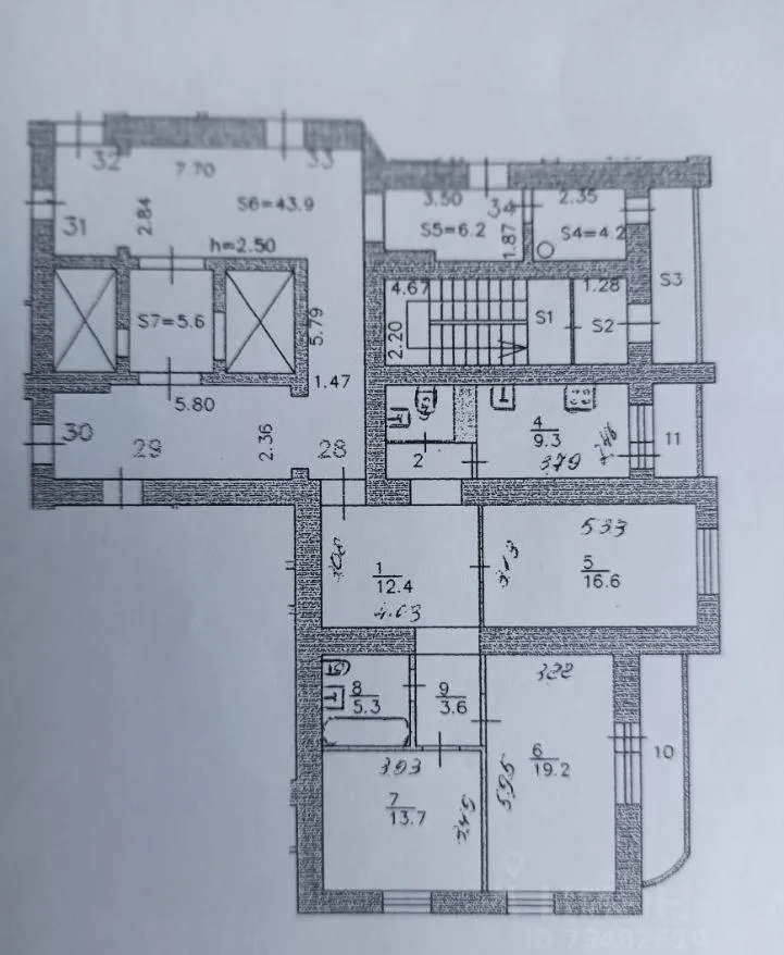 3-комн. квартира, 87.6/49.5/9.3