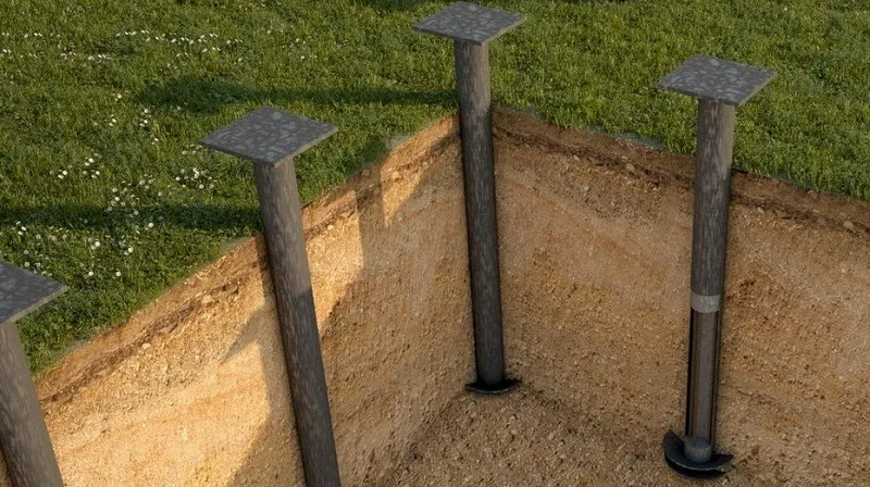 Винтовые сваи для дома из бруса