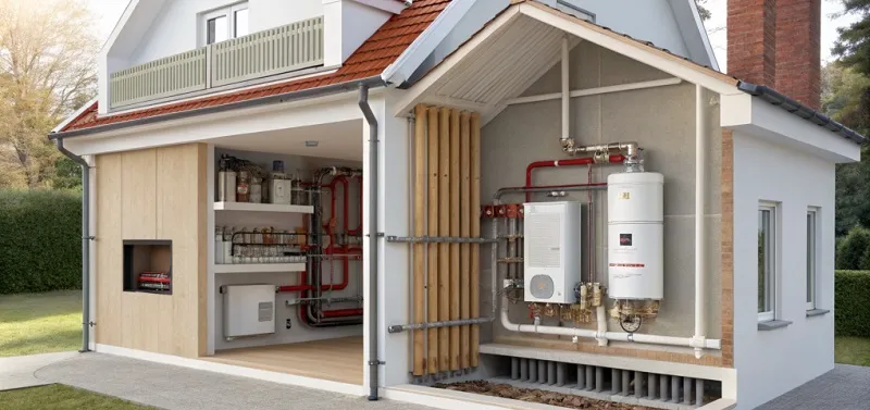 Котельная в частном доме в пристройке