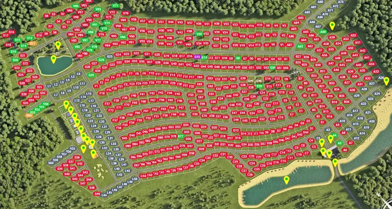 Green Forest Club схема участков