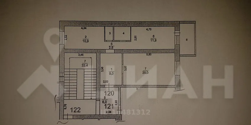 2-комн. квартира, 60/32/11
