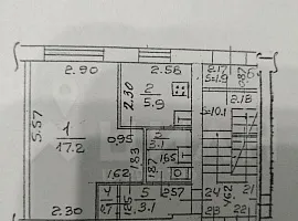 1-комн. квартира, 30/17.2/5.9