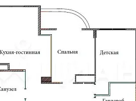 2-комн. квартира, 70/30/17