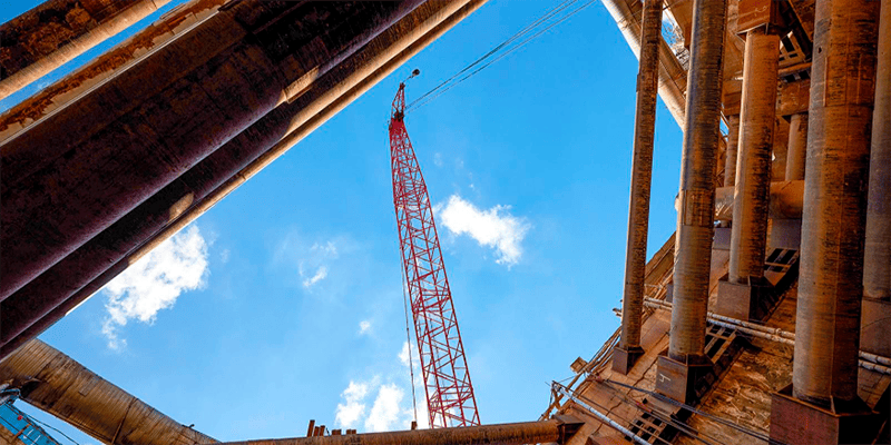 Начался монтаж каркаса будущей станции «Новорижская»